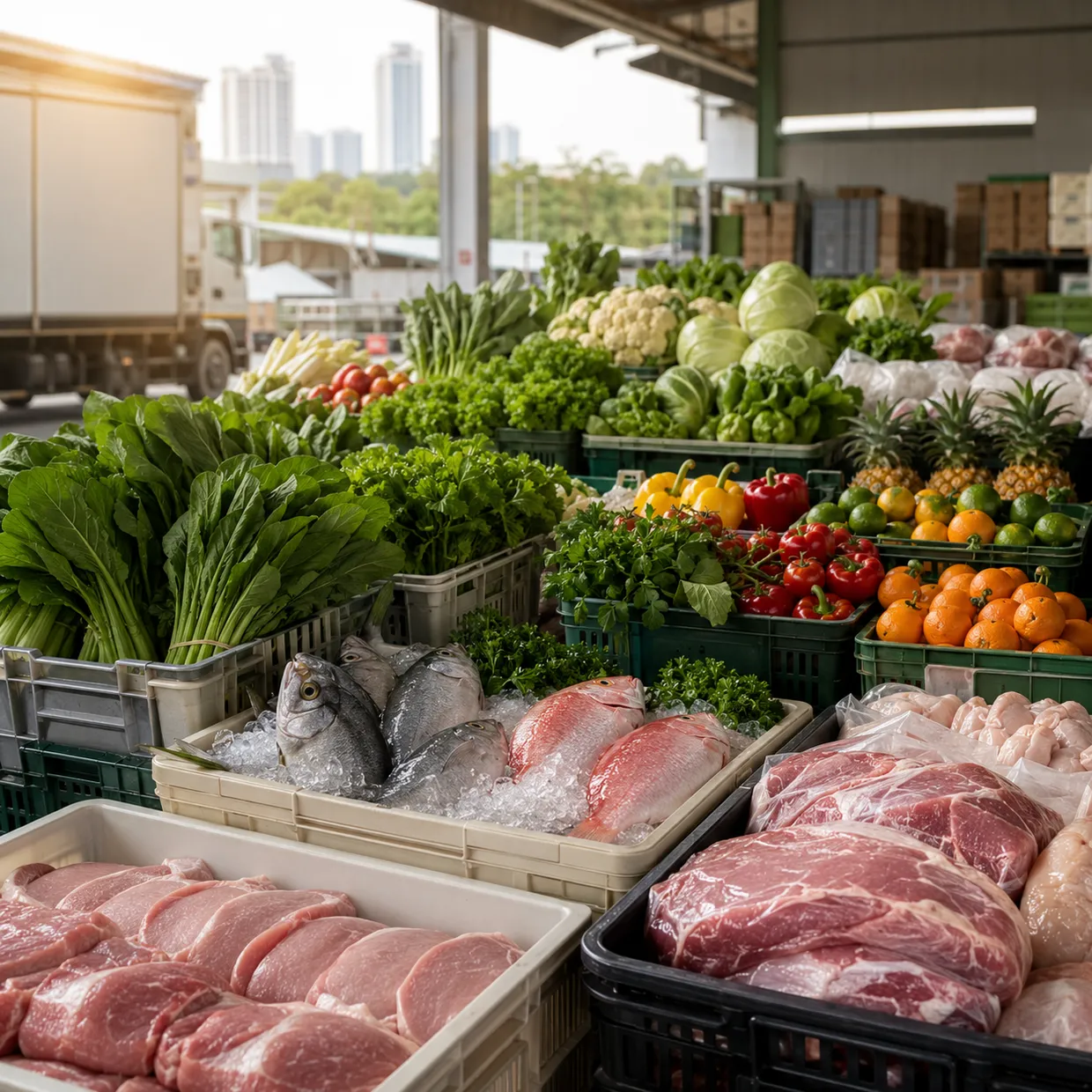Fresh food produce supplied by MIRZA THREE